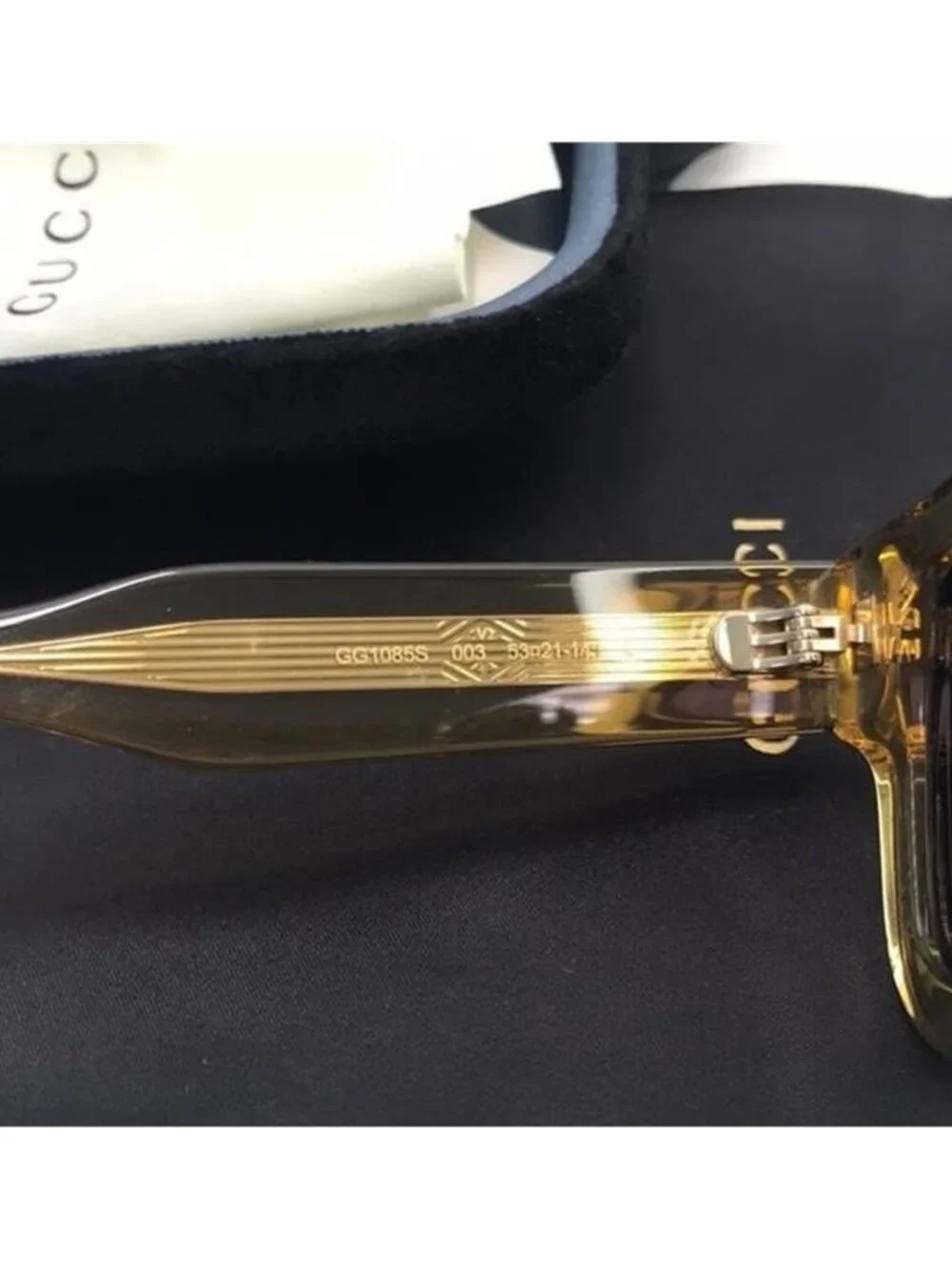 GUCCI EYEWEAR GG1085S SUNGLASSES Yellow & Grey